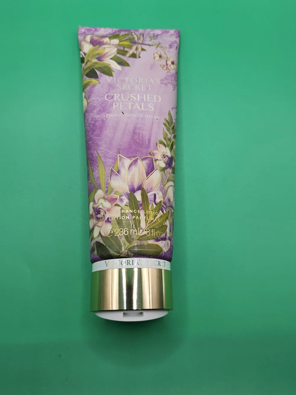 Victoria's Secret Crushed Petals Fragrance Lotion - Purple & Gold Accents